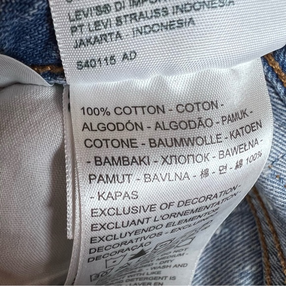 Levi’s Premium Denim Big E 501® High Rise Women’s Shorts In Dottie Blues Size 28 - Picture 13 of 14